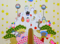 永島千裕の個展『神のまにまに』より「ふたつ、光るは日の入りの御船」